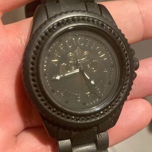 Black Affliction watch with crystals